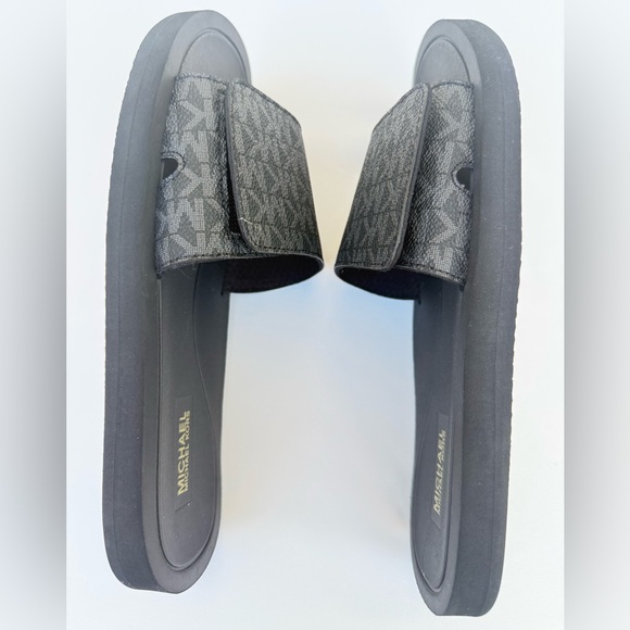 β¨π‘ NEW Michael Kors Slide Sandals β Black Size 8 (No Box) π‘β¨ - Picture 6 of 7